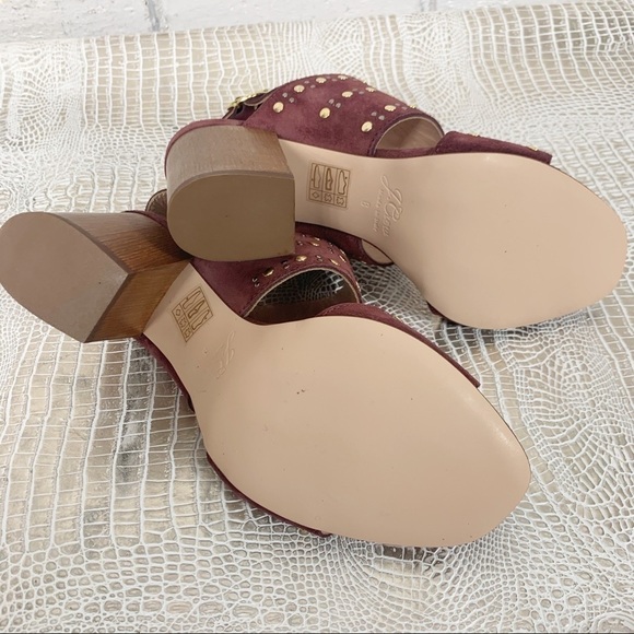 J. Crew Stella Red Heels in Studded Suede - Picture 8 of 8